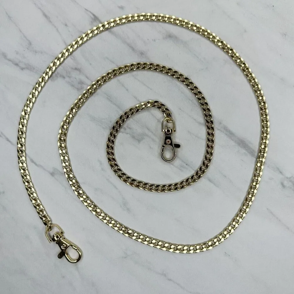 Gold Tone Skinny Flat Chain Link Purse Handbag Replacement Strap 46